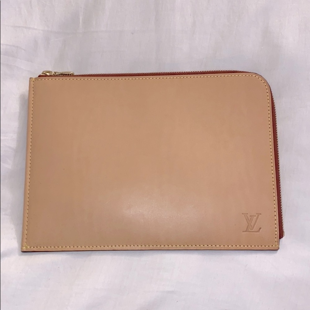 Louis vuitton leather envelope clutch
